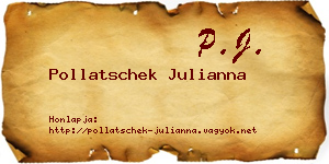 Pollatschek Julianna névjegykártya